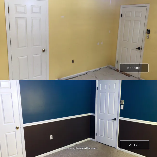 before and after pictures of a houses interiors after interior painting service freemansburg pa